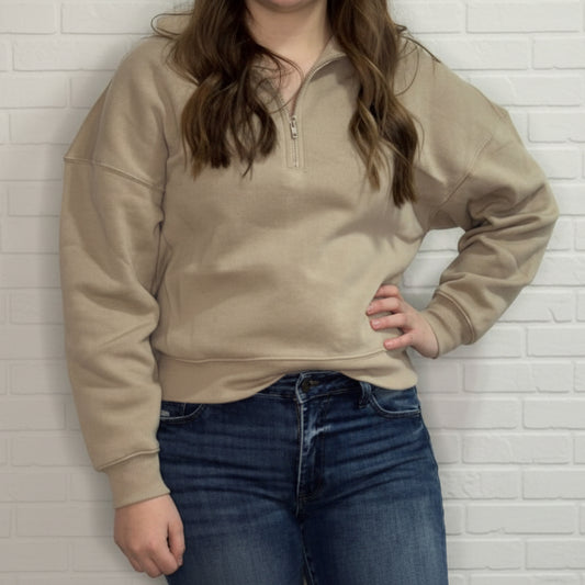 Fleece Half Zip Sweatshirt