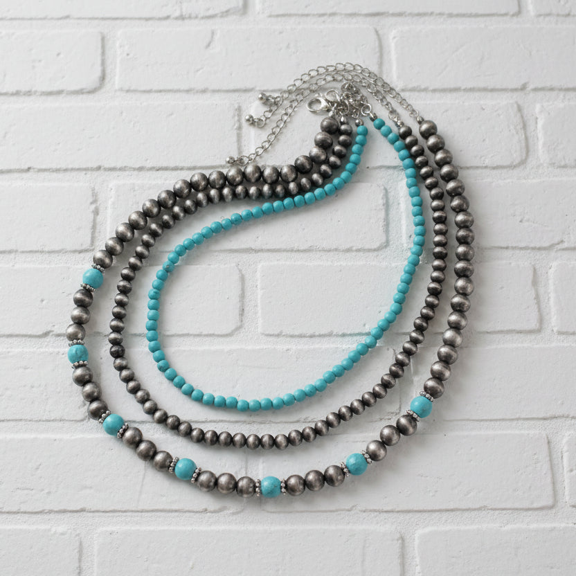Western Turquoise Layered Necklace