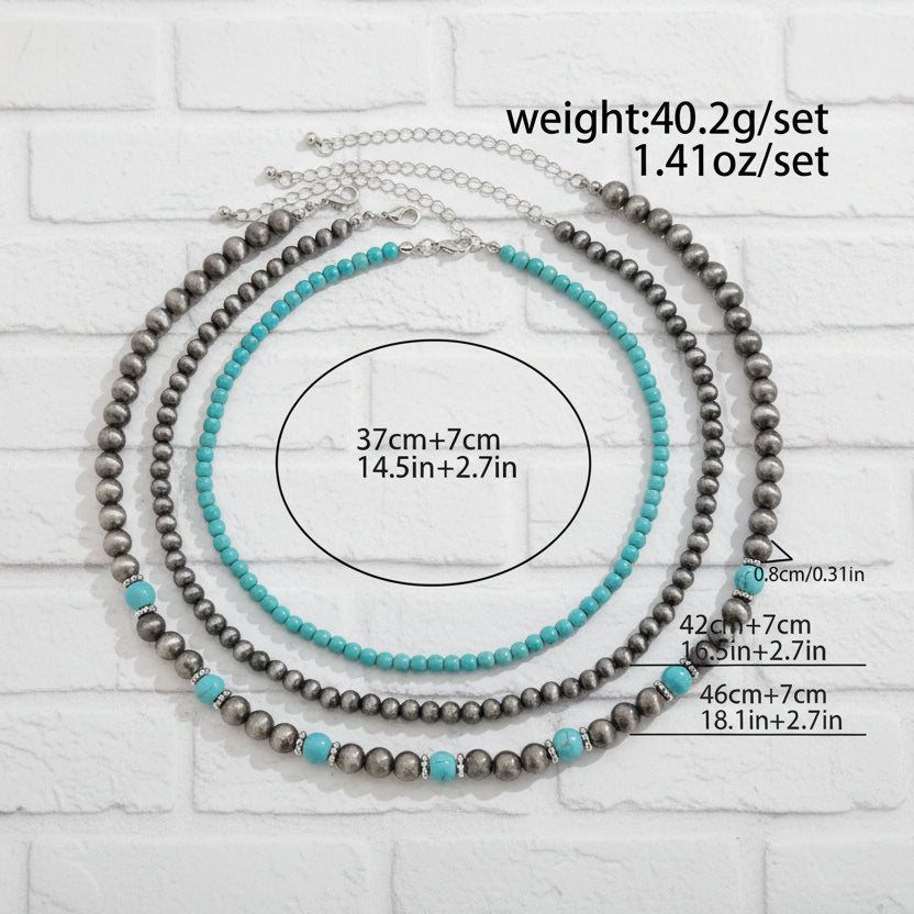 Western Turquoise Layered Necklace