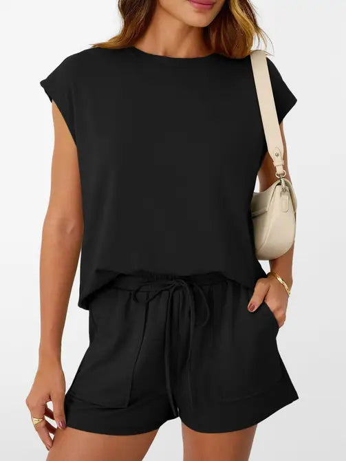 Black Effortless Two-Piece Set