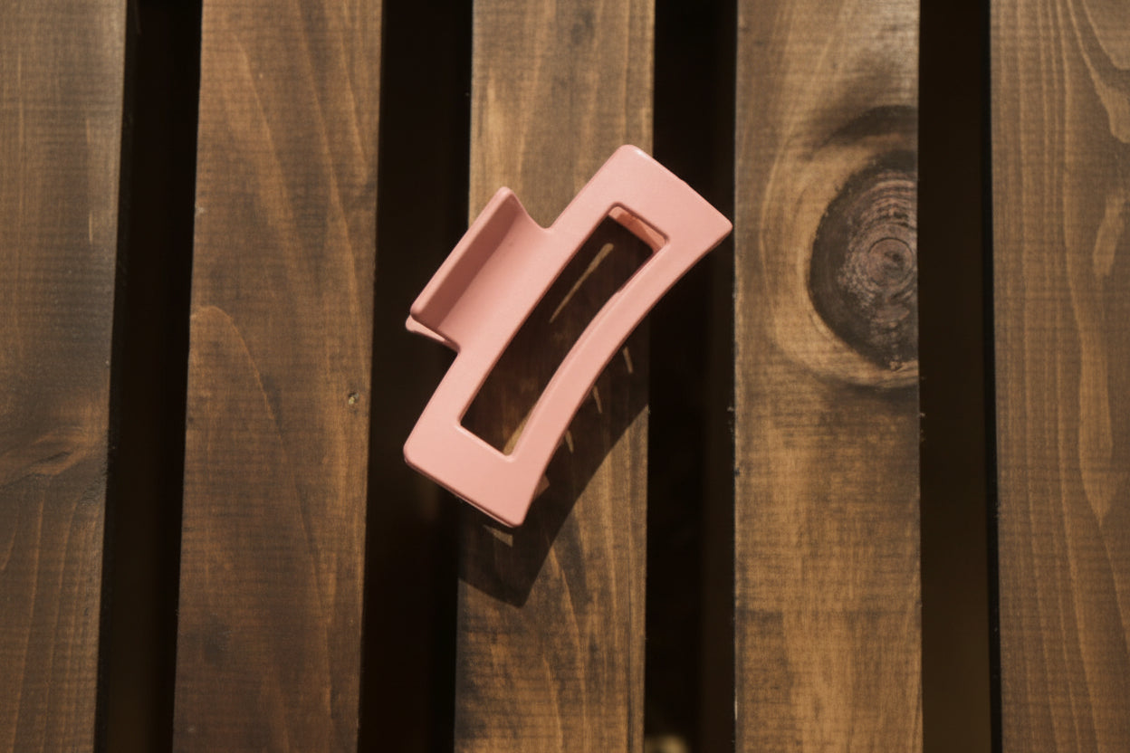 Pearlized Rectangle Hair Claw Clip