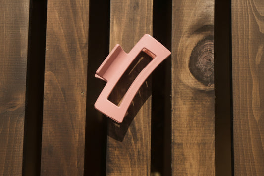 Pearlized Rectangle Hair Claw Clip