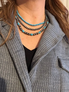 Western Turquoise Layered Necklace